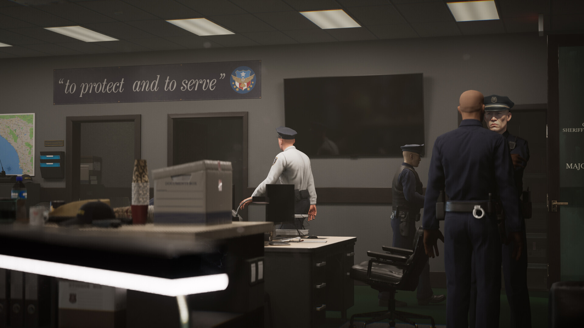 Police station interior